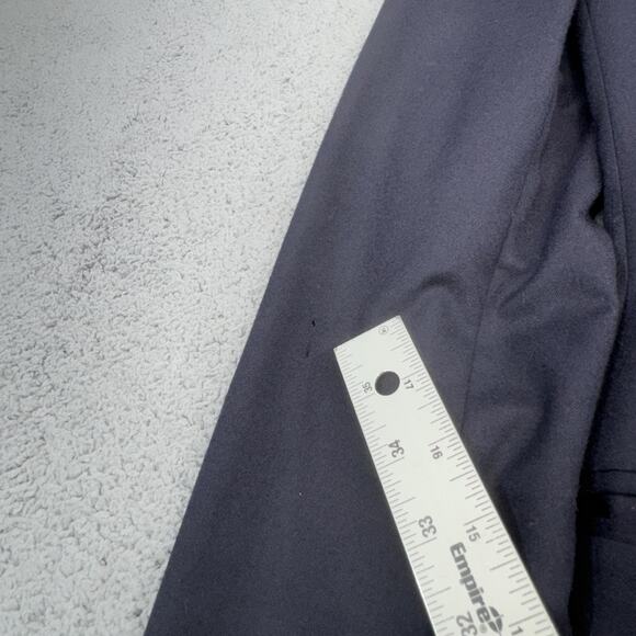 VINTAGE Polo Ralph Lauren Blazer Womens 10 Blue Wool Jacket 80s Workcore USA - Picture 7 of 16